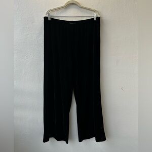 Black velvet pants